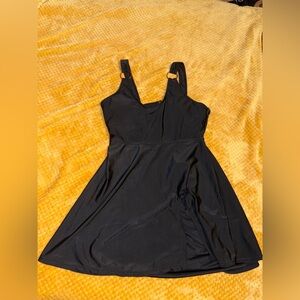 Chic Black Sleeveless Swim Coverup
